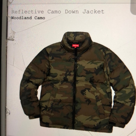 Reflective Camo Down Jacket